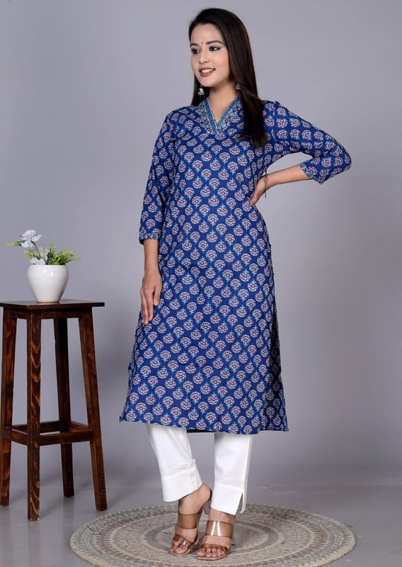 Navy Blue Kurta
