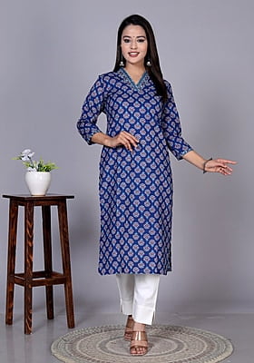 Navy Blue Kurta